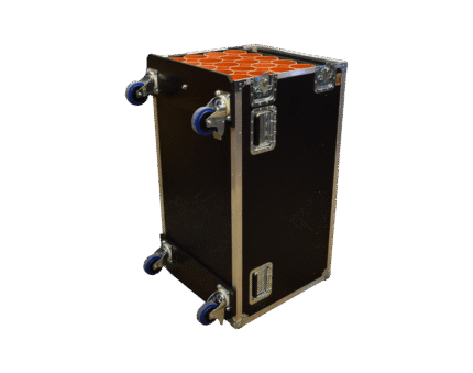 Road case for microphone stands
