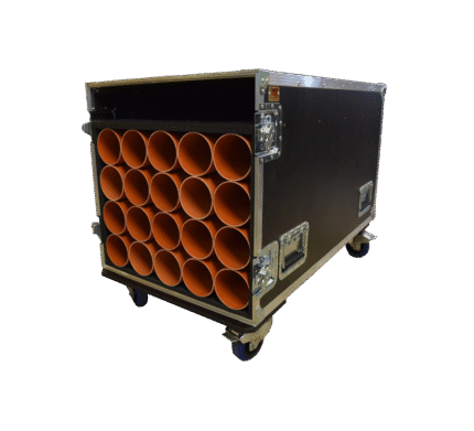 Road case for microphone stands